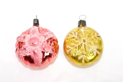 2 besondere antike Weihnachtsbaumkugeln