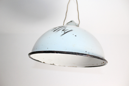 Besondere Industrie-Lampe aus Emaille -- Nr. 2