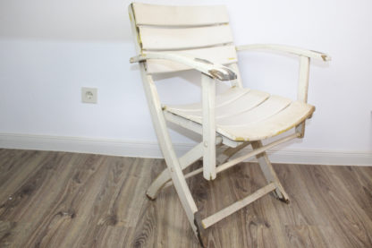 Gartenstuhl Klappstuhl | shabby vintage weiß – Bild 6