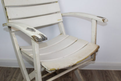 Gartenstuhl Klappstuhl | shabby vintage weiß – Bild 8