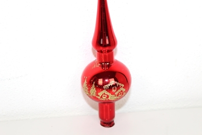 Vintage Weihnachtsbaumspitze in Rot