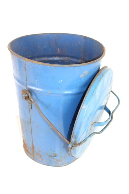 Vintage Blechtonne in Blau – Bild 7