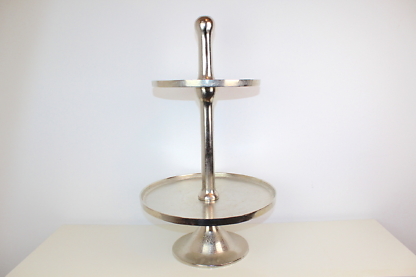 zweistöckige Etagere | silber