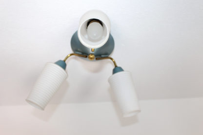Vintage Deckenlampe | dreiflammig | eisblau – Bild 7
