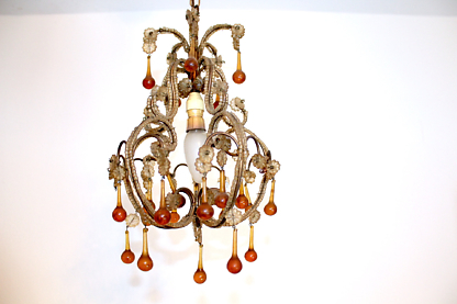 Vintage Hängelampe mit Ornamenten