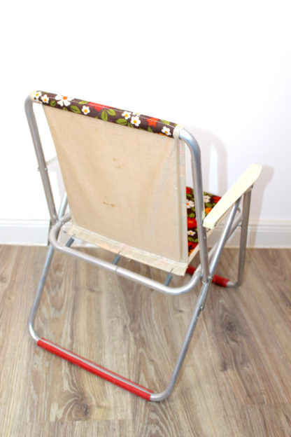 Kinder-Klappstuhl mit Blumenmuster| vintage – Bild 7