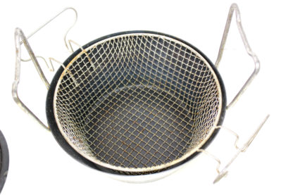 Friteuse | Emaille-Topf -- vintage schwarz – Bild 4