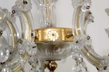 Vintage Kronleuchter mit Glas-Ornamenten – Bild 8