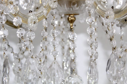 Vintage Kronleuchter mit Glas-Ornamenten – Bild 9