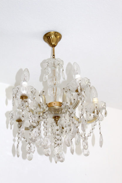 Vintage Kronleuchter mit Glas-Ornamenten – Bild 11