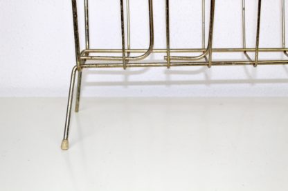 Zeitungsständer | Messing | mit braunem Holzgriff | vintage | sehr schöne Patina – Bild 4