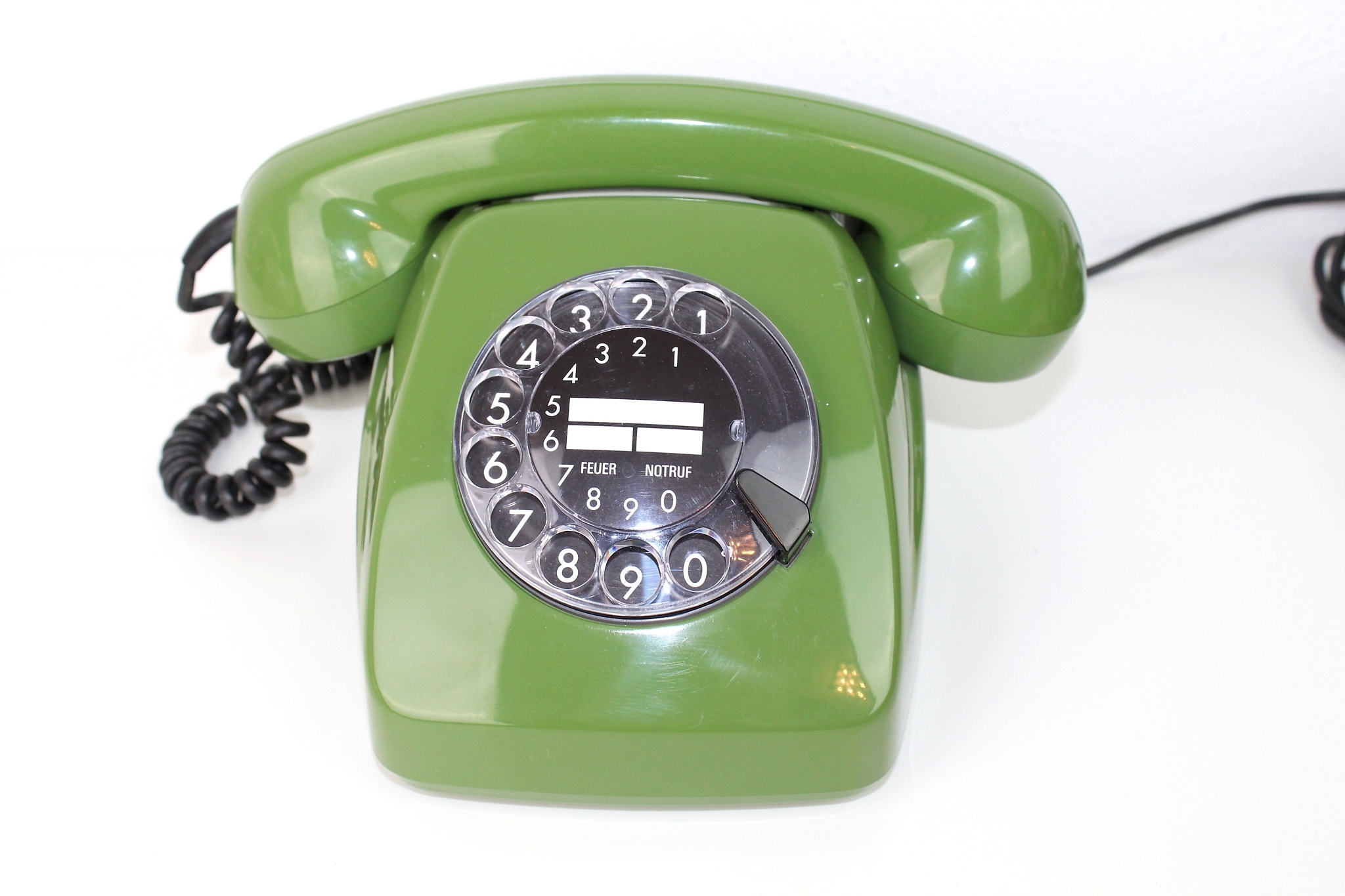 Schöne Retro Telefon Schnurlos Mit Wählscheibe Bild