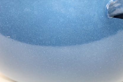 Emailleschüssel | blau | gross | 2 Henkel | schwarzer Rand | vintage – Bild 8