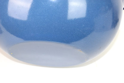 Emailleschüssel | blau | gross | 2 Henkel | schwarzer Rand | vintage – Bild 9