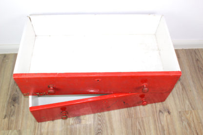 2 antike Schubladen aus Weichholz | rot |. vintage – Bild 3