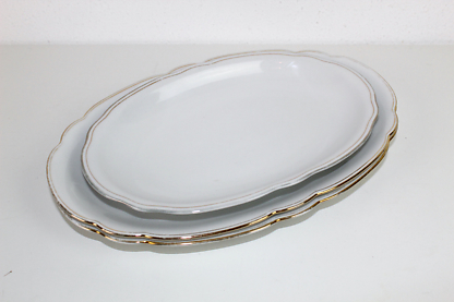 3 Servierplatten | Goldrand | Seltmann Weiden | Inka | Porzellan | oval | vintage