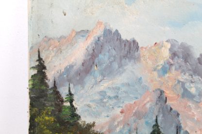 Gemälde auf Leinwand "Gebirge mit Fluss" | vintage – Bild 6