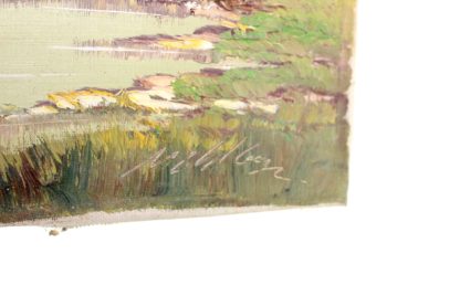 Gemälde auf Leinwand "Gebirge mit Fluss" | vintage – Bild 10