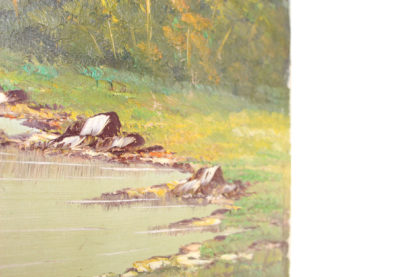 Gemälde auf Leinwand "Gebirge mit Fluss" | vintage – Bild 11