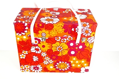 Kühltasche | Kunststoff | mit Isolierung | 2 Fächer | Vintage – Bild 5