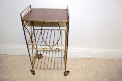 Regalwagen | Rollen | Metall | gold | vintage – Bild 9