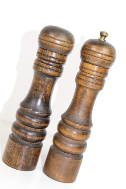 Salzstreuer und Pfeffermühle | Holz | Vintage – Bild 4