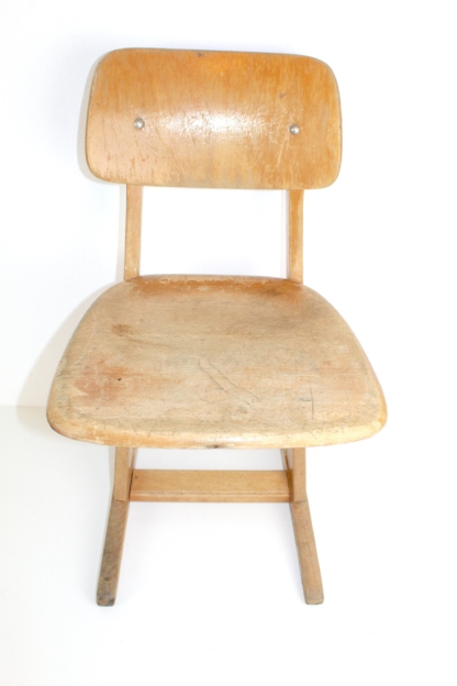 Schulstuhl |  braun | Holz | 1980 | Vintage – Bild 3