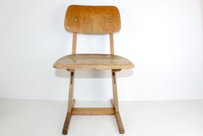 Schulstuhl |  braun | Holz | 1980 | Vintage – Bild 4