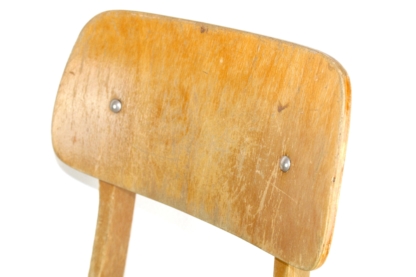 Schulstuhl |  braun | Holz | 1980 | Vintage – Bild 6