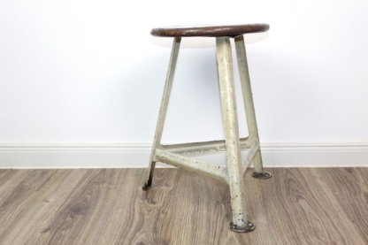 Werkstatthocker | Dreibein | vintage – Bild 2