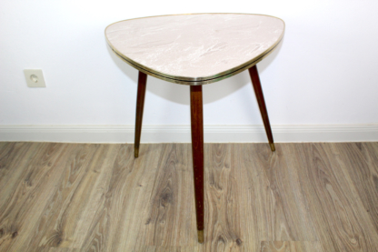 Beistelltisch | Blumenhocker | Couchtisch | Holz | Messing | Mid Century |  1950 | vintage – Bild 3