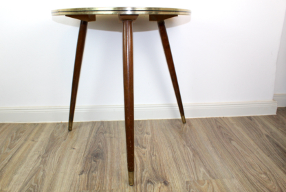 Beistelltisch | Blumenhocker | Couchtisch | Holz | Messing | Mid Century |  1950 | vintage – Bild 6