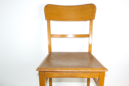 Frankfurter Küchenstuhl |  braun | Holz | Korksitzfläche | 1940 | Vintage – Bild 3
