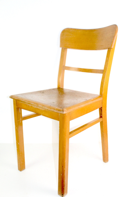 Frankfurter Küchenstuhl |  braun | Holz | Korksitzfläche | 1940 | Vintage – Bild 5