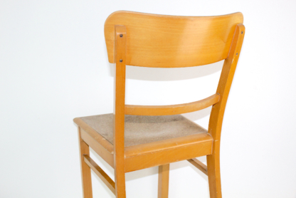 Frankfurter Küchenstuhl |  braun | Holz | Korksitzfläche | 1940 | Vintage – Bild 9