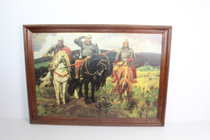 Gemälde im Holzrahmen "Ritter" | vintage
