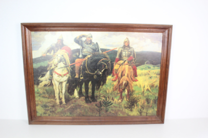 Gemälde im Holzrahmen "Ritter" | vintage – Bild 2