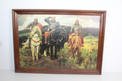 Gemälde im Holzrahmen "Ritter" | vintage – Bild 3