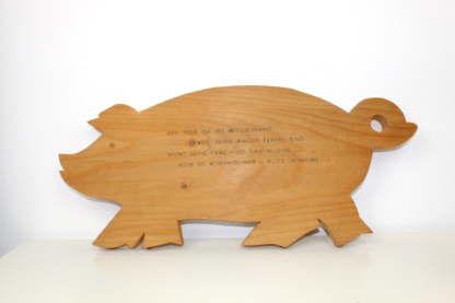 Holzschwein | Schweinefamilie | Schweinespruch | Massivholz | vintage