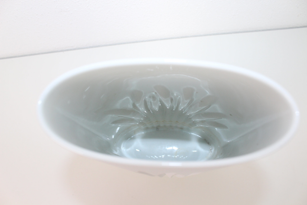 Ovale RosenthalVase Porzellan weiß matt Mon Ami(e) Vintage