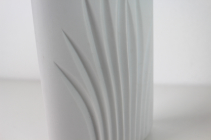Ovale Rosenthal-Vase | Porzellan weiß matt – Bild 4