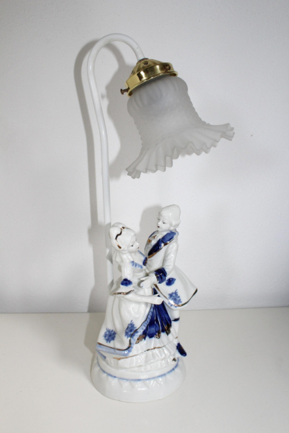 Vintage Lampe mit Porzellan-Figur – Bild 3