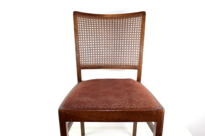 Vintage Polsterstühle mit Korbgeflecht