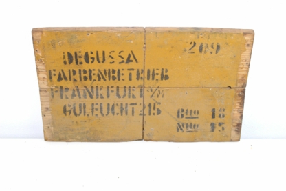 Altes Holzschild "No. 209 Degussa Farbenbetrieb Frankfurt/M" | vintage – Bild 2