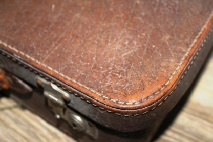 Antiker Leder-Koffer dunkelbraun – Bild 2
