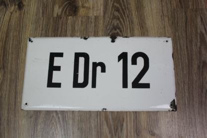 Antikes Emailleschild "E Dr 12" | Reichsbahn | vintage