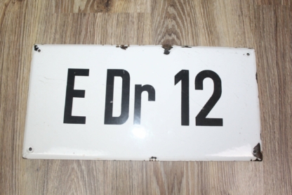 Antikes Emailleschild "E Dr 12" | Reichsbahn | vintage – Bild 2