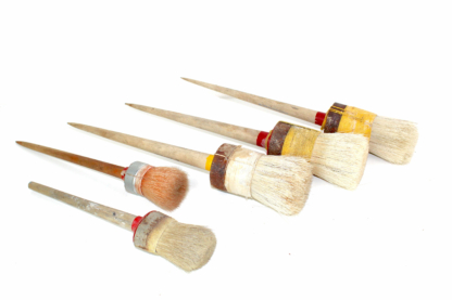 Rundpinsel | Ringpinsel | mit Kordelvorband | Schnaus Becker | 5er Set | Vintage