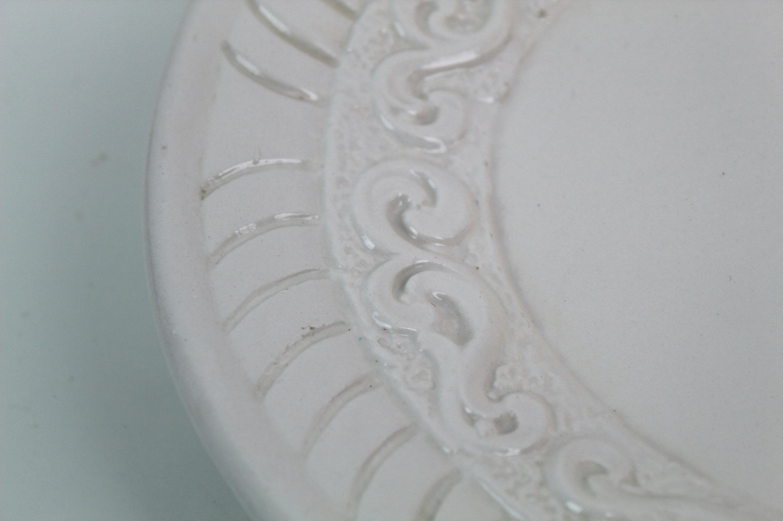 BASSANO rechteckige weiße Servierplatte Schale italienische Keramik 31x23 NEU