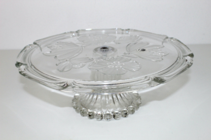 Tortenplatte mit Fuß | Walther Glas | Blumenverzierung | vintage – Bild 4